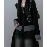 チェック柄シャツ ドッキングカーディガン | VIVID LADY | 詳細画像4