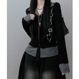 チェック柄シャツ ドッキングカーディガン | VIVID LADY | 詳細画像5