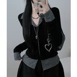 チェック柄シャツ ドッキングカーディガン | VIVID LADY | 詳細画像9