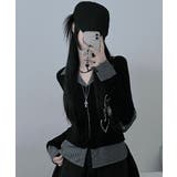 チェック柄シャツ ドッキングカーディガン | VIVID LADY | 詳細画像11