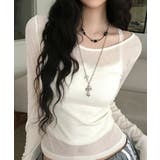 アイボリー | シアーロングスリーブTシャツ | VIVID LADY