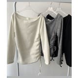 起毛 ボートネック ワンショルダー 2way シャーリングロンT | VIVID LADY | 詳細画像16