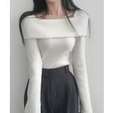 折り返しワイドネック オフショル風 起毛 ロンT 長袖 | VIVID LADY | 詳細画像1