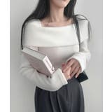 折り返しワイドネック オフショル風 起毛 ロンT 長袖 | VIVID LADY | 詳細画像2