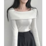 折り返しワイドネック オフショル風 起毛 ロンT 長袖 | VIVID LADY | 詳細画像5