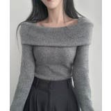 折り返しワイドネック オフショル風 起毛 ロンT 長袖 | VIVID LADY | 詳細画像8