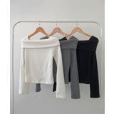 折り返しワイドネック オフショル風 起毛 ロンT 長袖 | VIVID LADY | 詳細画像19