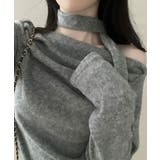 チョーカー付き ドレープワンショルダートップス | VIVID LADY | 詳細画像10