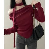 チョーカー付き ドレープワンショルダートップス | VIVID LADY | 詳細画像11