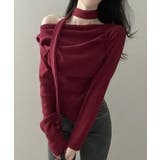 チョーカー付き ドレープワンショルダートップス | VIVID LADY | 詳細画像12