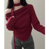 チョーカー付き ドレープワンショルダートップス | VIVID LADY | 詳細画像14