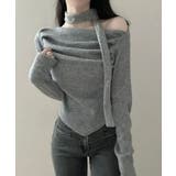 チョーカー付き ドレープワンショルダートップス | VIVID LADY | 詳細画像6