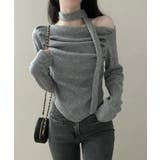 チョーカー付き ドレープワンショルダートップス | VIVID LADY | 詳細画像7