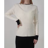 配色リブクルーネックニットプルオーバー | VIVID LADY | 詳細画像3 