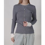 配色リブクルーネックニットプルオーバー | VIVID LADY | 詳細画像6 