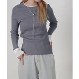 配色リブクルーネックニットプルオーバー | VIVID LADY | 詳細画像7 