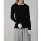 配色リブクルーネックニットプルオーバー | VIVID LADY | 詳細画像14 