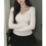 インナードッキング レイヤード風ヘンリーネックロンT | VIVID LADY | 詳細画像3 