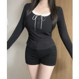 インナードッキング レイヤード風ヘンリーネックロンT | VIVID LADY | 詳細画像40 