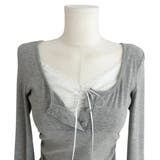 インナードッキング レイヤード風ヘンリーネックロンT | VIVID LADY | 詳細画像50 