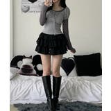 カットソー×パフスリーブリブ ドッキングトップス | VIVID LADY | 詳細画像16 