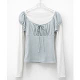 カットソー×パフスリーブリブ ドッキングトップス | VIVID LADY | 詳細画像18 