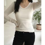 Vネック ロングスリーブタイトTシャツ | VIVID LADY | 詳細画像10 