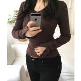 Vネック ロングスリーブタイトTシャツ | VIVID LADY | 詳細画像13 