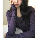 Vネック ロングスリーブタイトTシャツ | VIVID LADY | 詳細画像22 