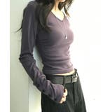 Vネック ロングスリーブタイトTシャツ | VIVID LADY | 詳細画像28 