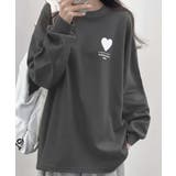 チャコールグレー | バックハートオーバーサイズスウェット | VIVID LADY