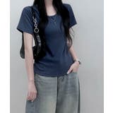 ベーシック Uネック半袖Tシャツ | VIVID LADY | 詳細画像15 