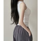 ベーシッククルーネック タンクトップ ノースリーブトップス | VIVID LADY | 詳細画像4 