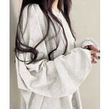 ライトグレー | ルーズシルエット ベーシック スウェット チュニック トップス | VIVID LADY