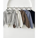 ハーフジップ ショート丈 スウェットプルオーバー | VIVID LADY | 詳細画像19 