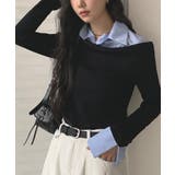 シャツドッキング オフショルダー風 トップス | VIVID LADY | 詳細画像1 