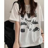 キャットグラフィック ルーズTシャツ | VIVID LADY | 詳細画像2