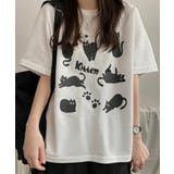 キャットグラフィック ルーズTシャツ | VIVID LADY | 詳細画像5