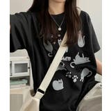 キャットグラフィック ルーズTシャツ | VIVID LADY | 詳細画像10