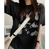 キャットグラフィック ルーズTシャツ | VIVID LADY | 詳細画像12