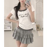 アイボリー | ボーダー柄ホルタードッキング フェイクレイヤードトップス | VIVID LADY