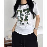 カモフラナンバリングプリント 半袖Tシャツ | VIVID LADY | 詳細画像1
