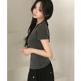 ホルターネックドッキング スリムフィット 半袖Tシャツ | VIVID LADY | 詳細画像4