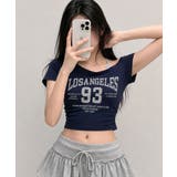 カップイン ワンショルダーナンバリング半袖Tシャツ | VIVID LADY | 詳細画像4