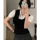 シャツドッキング レイヤード風半袖トップス | VIVID LADY | 詳細画像2