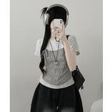 チェックキャミトップレイヤード風 半袖Tシャツ | VIVID LADY | 詳細画像5