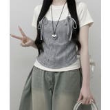 チェックキャミトップレイヤード風 半袖Tシャツ | VIVID LADY | 詳細画像10