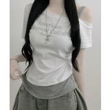 アシメレイヤードワンショルダー 半袖Tシャツ | VIVID LADY | 詳細画像1