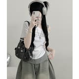 アシメレイヤードワンショルダー 半袖Tシャツ | VIVID LADY | 詳細画像4