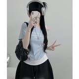 アシメレイヤードワンショルダー 半袖Tシャツ | VIVID LADY | 詳細画像6